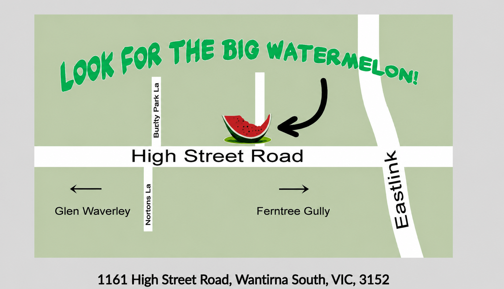 Map showing the location of Big Watermelon